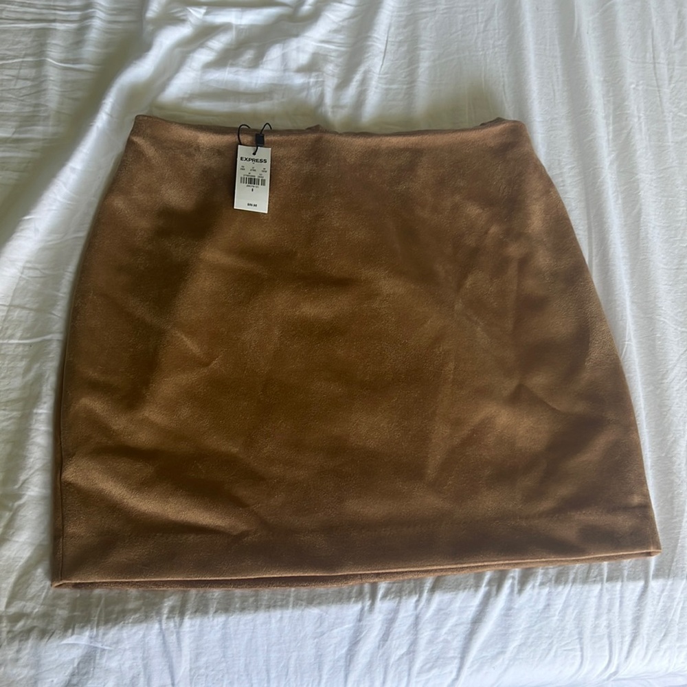Faux suede skirt